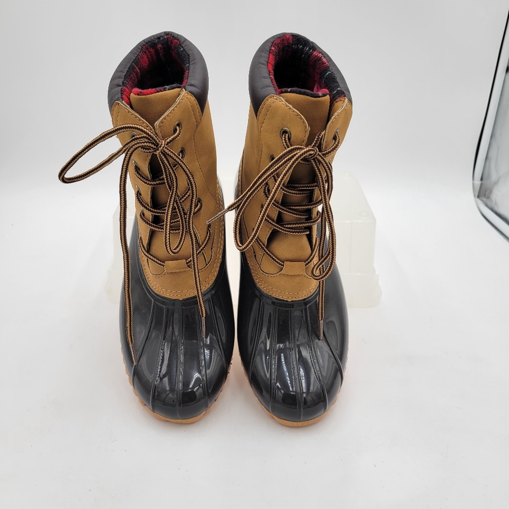 Sporto Duck Boots Danielle Size 9 Lace up Flannel Lined
